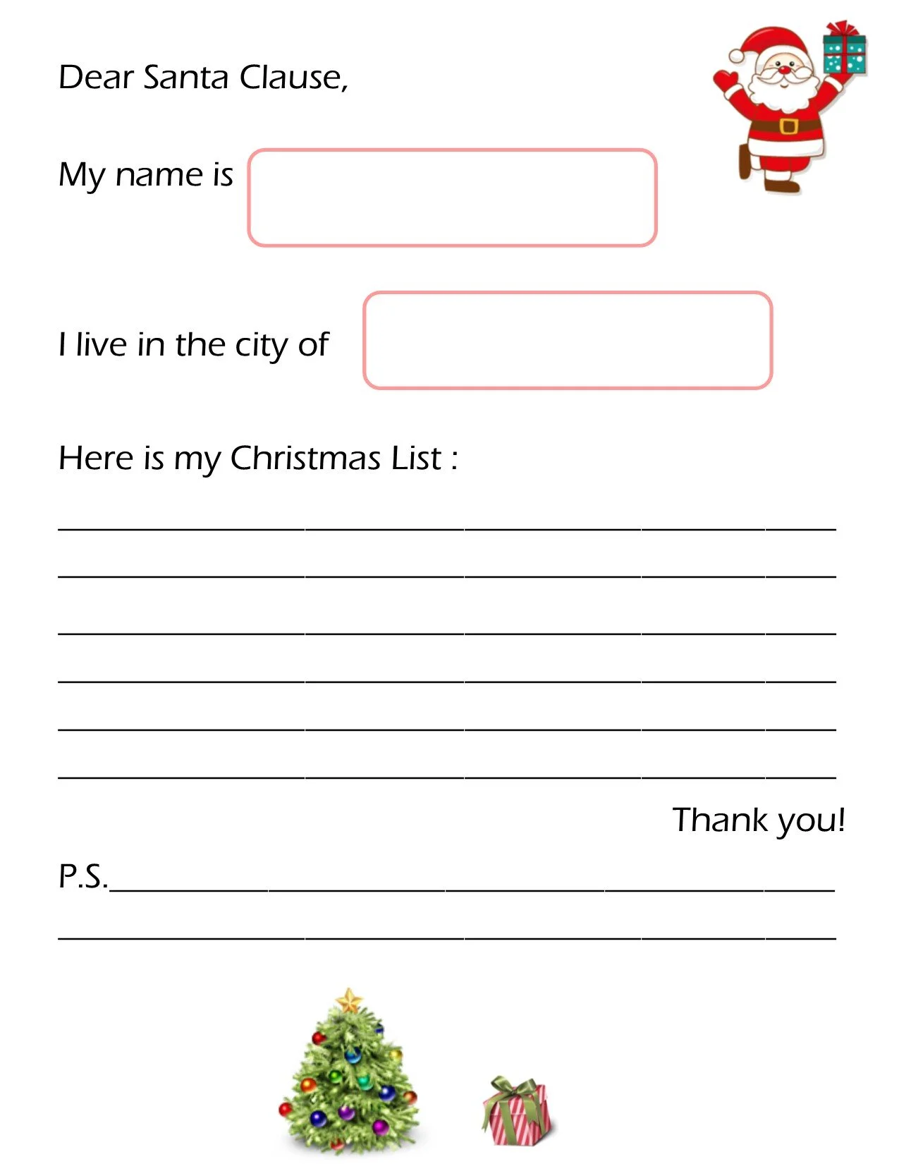 Free Printable Letters to Santa – Make Christmas Magic Happen